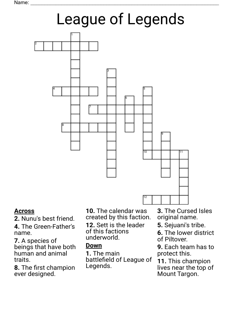 Discover the Answer to The Stuff of Legends Crossword Puzzle