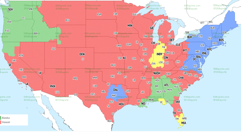 What Games Are on TV? Check the NFL Week 7 Coverage Map!