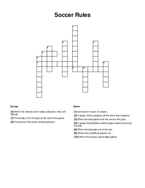 Referees Decisions Crossword Challenge: How to Solve It?