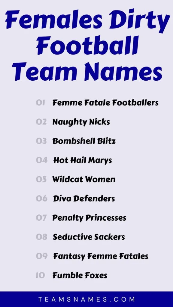 Unveiling the Dirtiest Fantasy Football Team Names That Will Make You Cringe