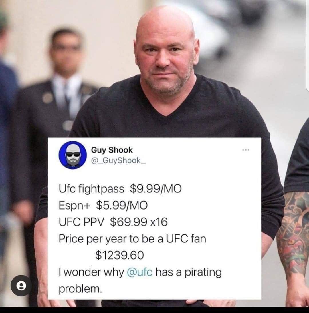 Is UFC Really Losing Money Because of Pirateing Streams?