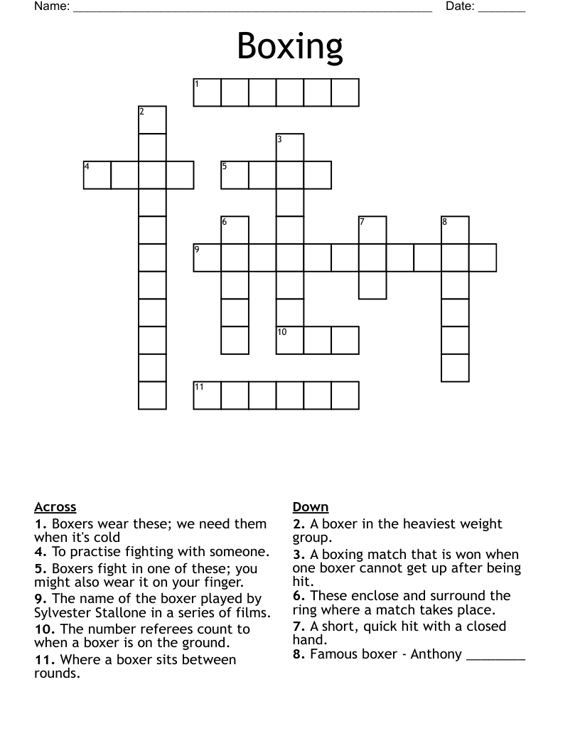 Decipher the Boxing Crossword: Understanding Ranking Clues