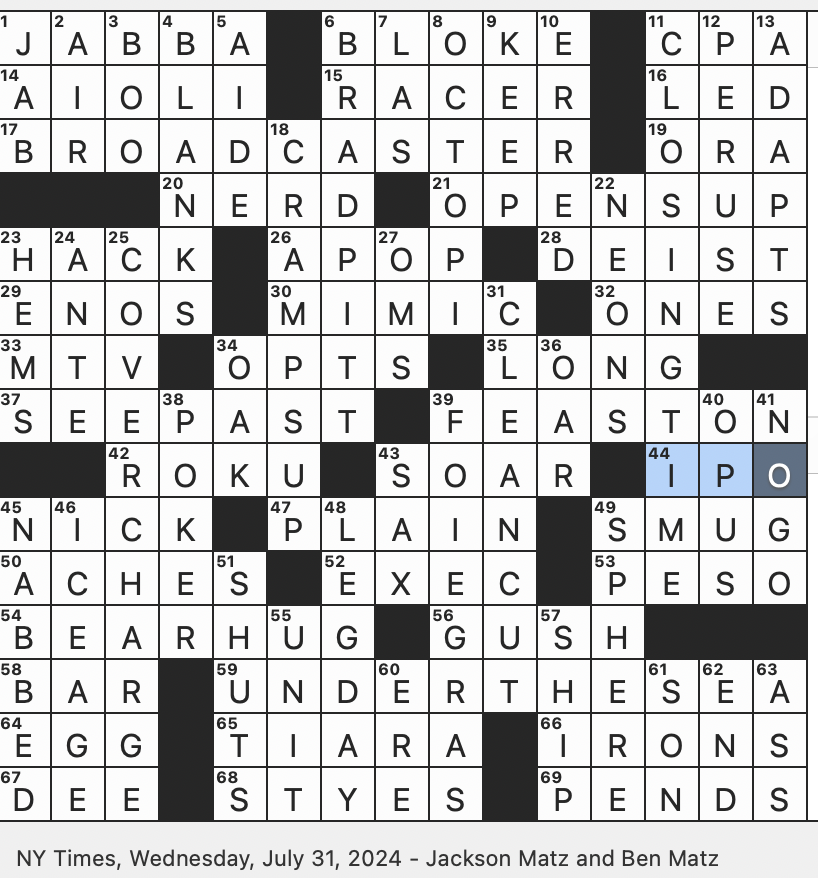 Superbads Seth in NYT Crossword? Solve the Clue for Actor Seth of Superbad NYT Crossword!