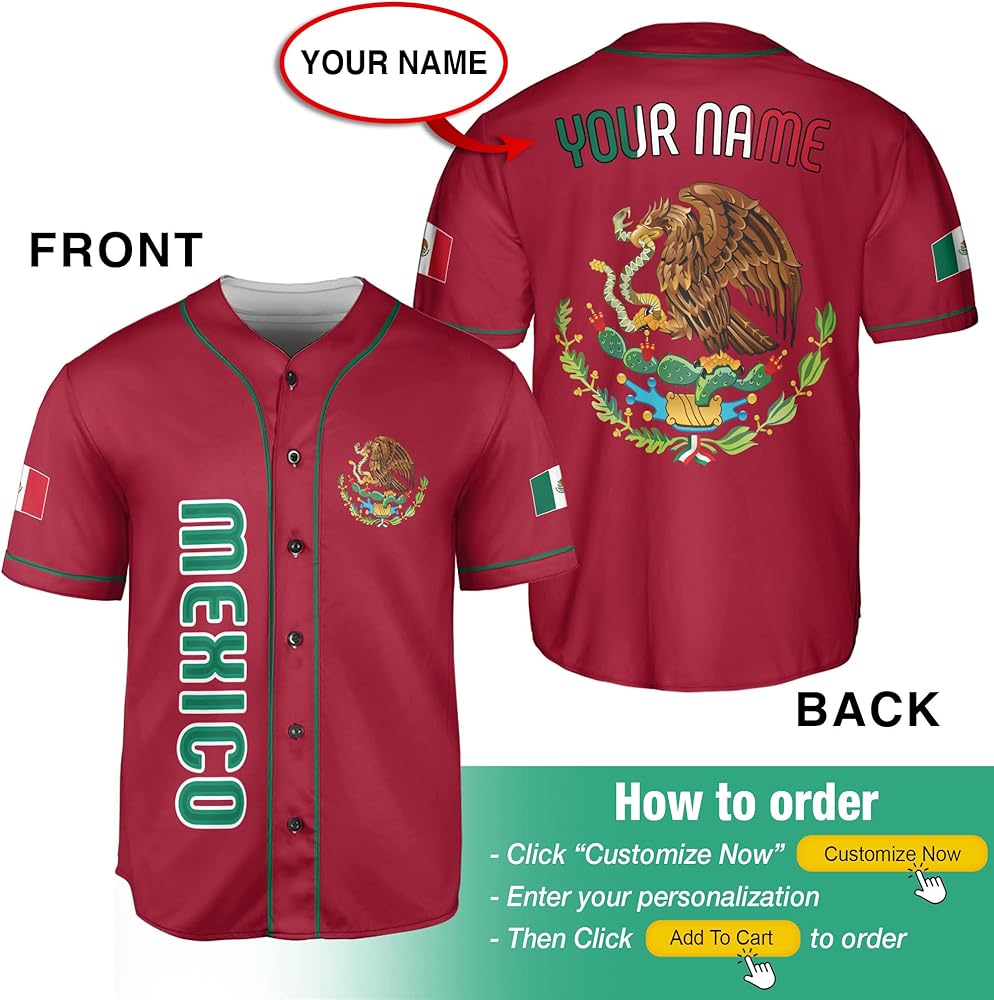 Rock the Mexico Baseball Jersey Red: Shop Now and Save!