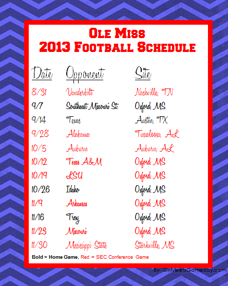 Looking for the Ole Miss 2013 Schedule? Get All the Details Now!