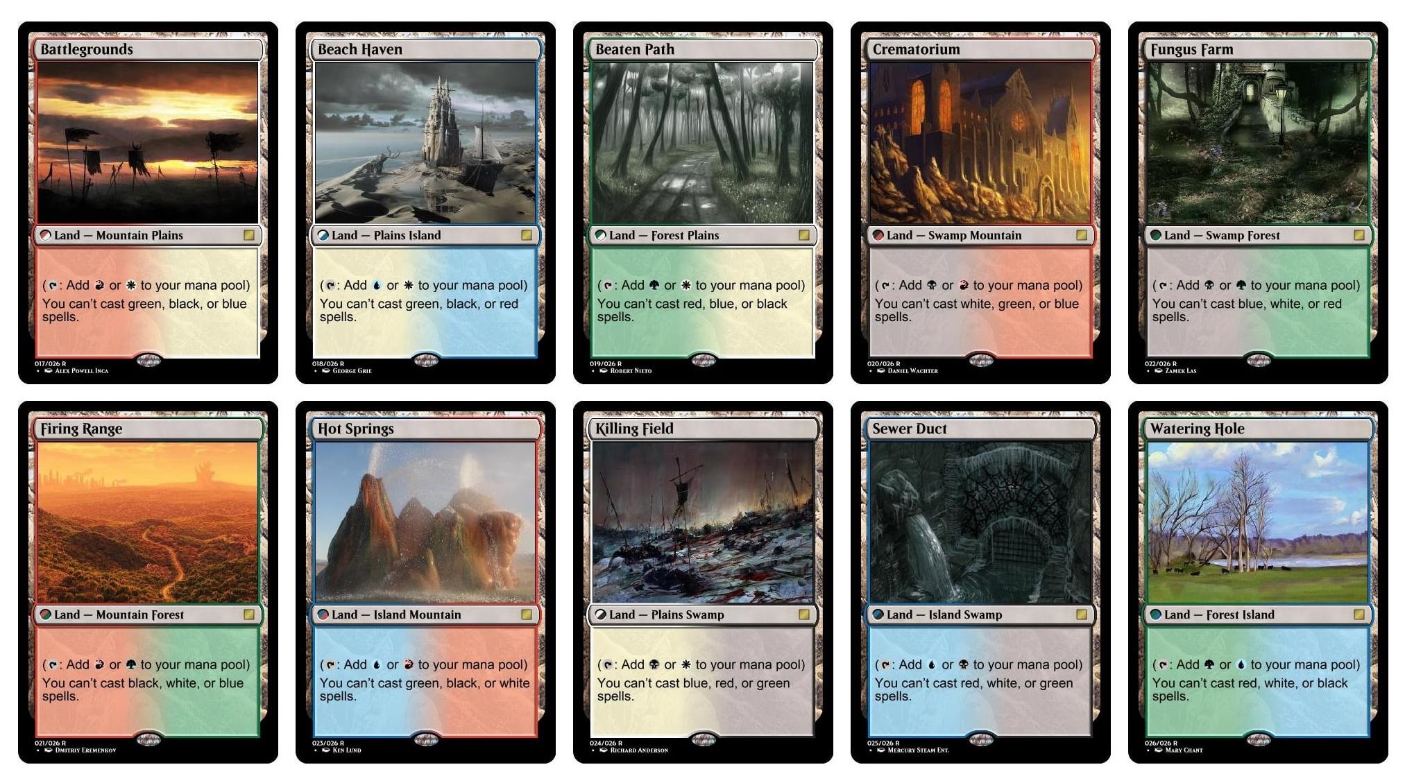 Find your Dual Lands by Color combinations fast and easy way!