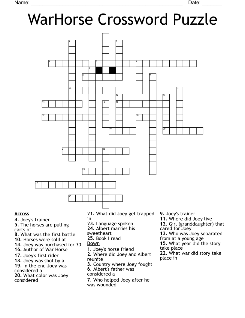 Find War Horse Crossword Solutions (Complete Puzzle Guide)