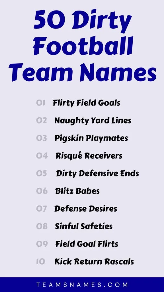 Best Dirty Fantasy Football Names Ever! (Hilarious and Offensive Name List)