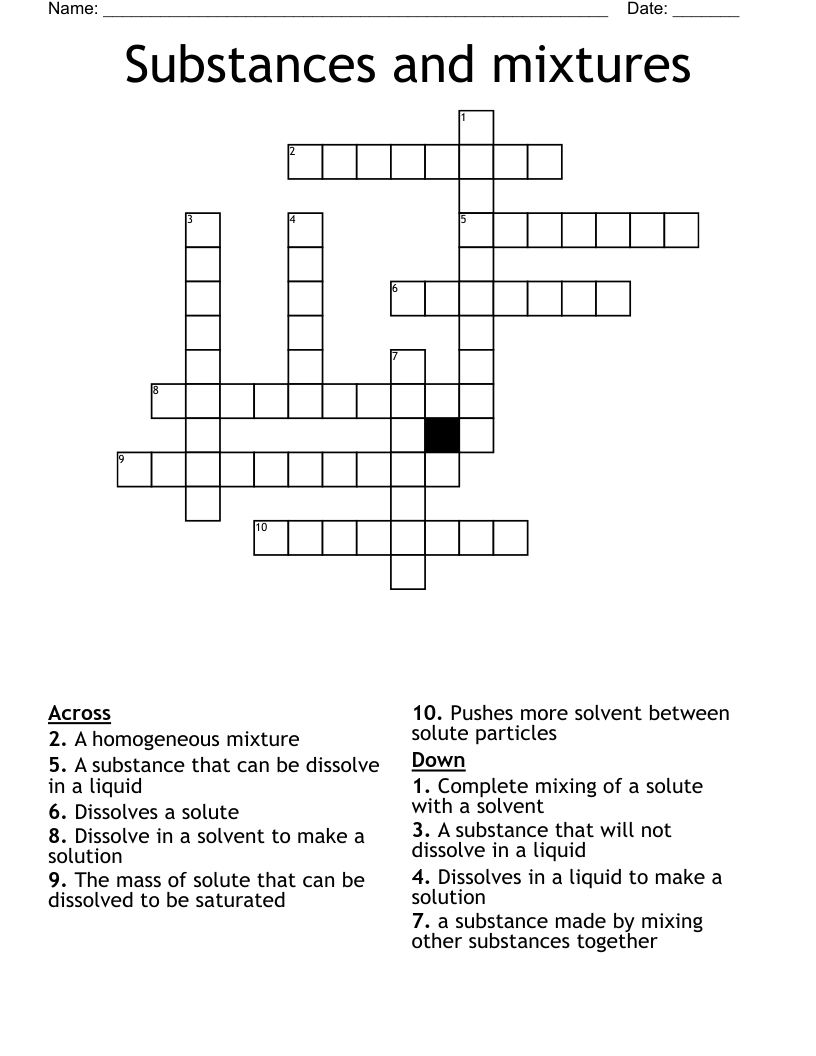 Substance Crossword Solver, Easy Guide to finish your crossword.