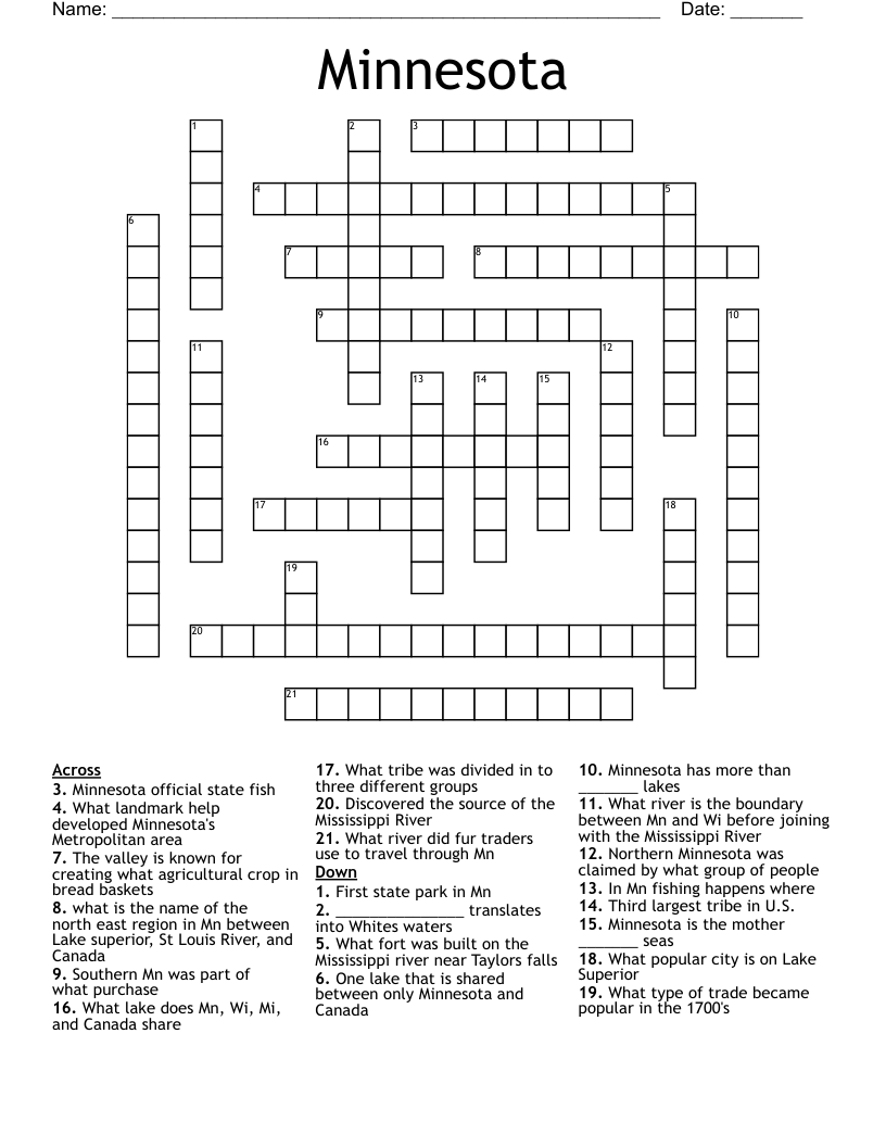 Stuck on City in Minnesota Crossword? See This!