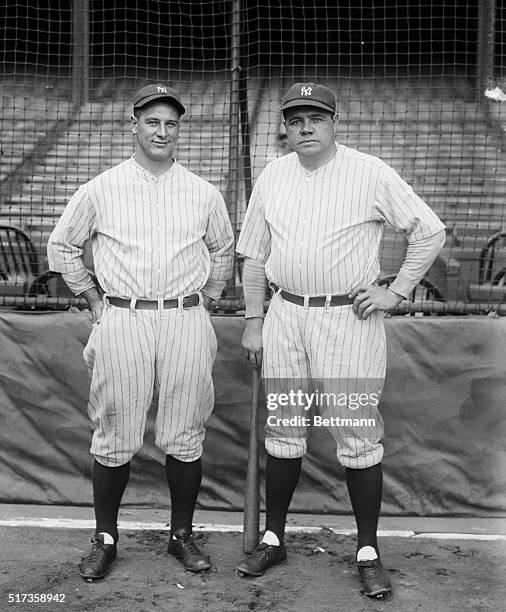 Babe Ruth and Lou Gehrig Picture:Historic Baseball moments and photos.