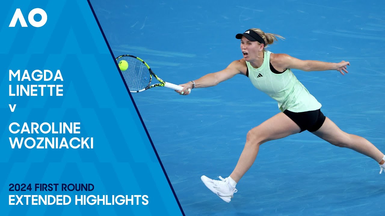 Caroline Wozniacki vs Magda Linette Full Match Highlights.